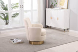 Velvet Swivel Barrel Accent Chair With Iron Base - Sleep Galleria