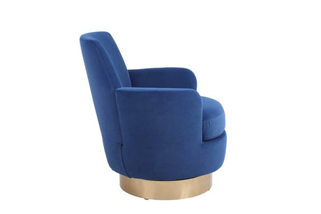 Velvet Swivel Barrel Accent Chair With Iron Base - Sleep Galleria