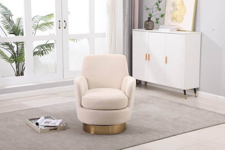 Velvet Swivel Barrel Accent Chair With Iron Base - Sleep Galleria