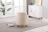 Velvet Swivel Barrel Accent Chair With Iron Base - Sleep Galleria