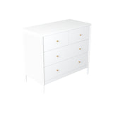 White 4-Drawer Modern Kids Storage Dresser - Sleep Galleria