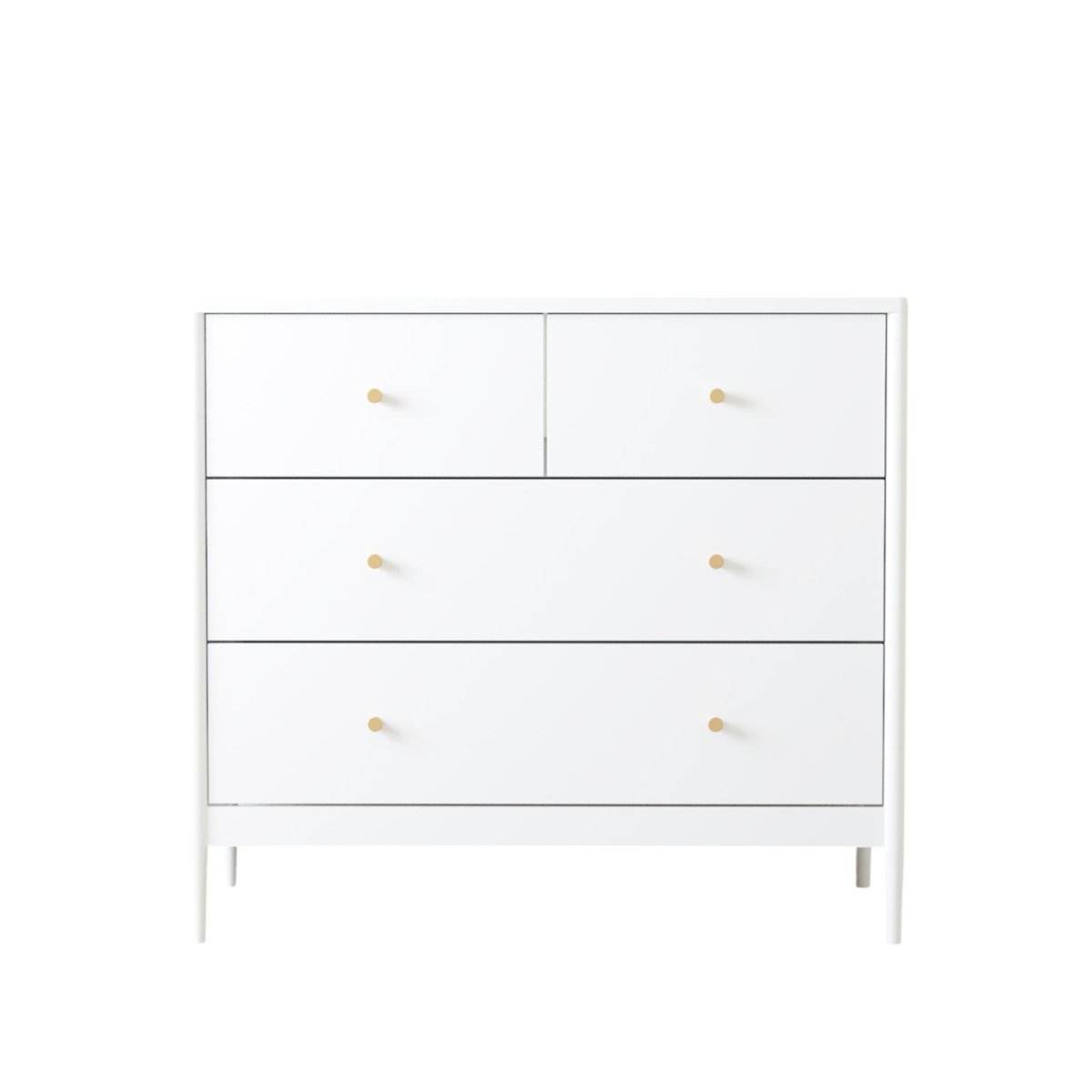 White 4-Drawer Modern Kids Storage Dresser - Sleep Galleria