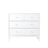 White 4-Drawer Modern Kids Storage Dresser - Sleep Galleria
