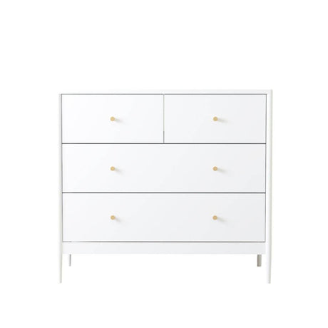 White 4-Drawer Modern Kids Storage Dresser - Sleep Galleria