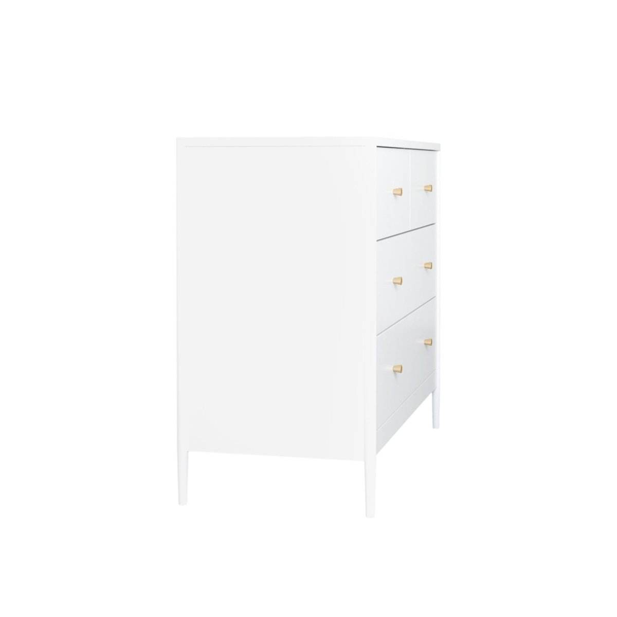 White 4-Drawer Modern Kids Storage Dresser - Sleep Galleria