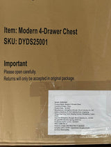 White 4-Drawer Modern Kids Storage Dresser - Sleep Galleria
