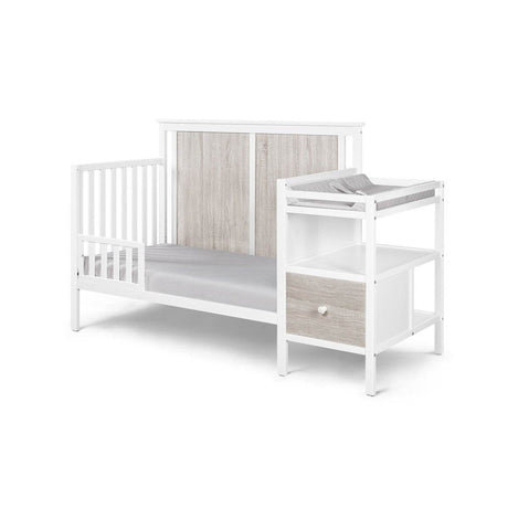 Wooden 4 - in - 1 Crib and Changer Combo with Shelves - Serenova - Sleep Galleria