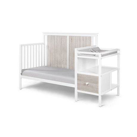Wooden 4 - in - 1 Crib and Changer Combo with Shelves - Serenova - Sleep Galleria