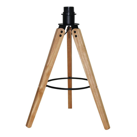 Wooden Tripod Table Lamp With Linen Shade - Serenova - Sleep Galleria