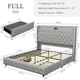 LED Bed Frame with Star Projector and Storage Drawers - Sleep Galleria