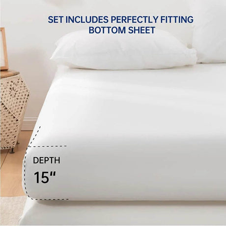 3 - Piece 100% Cotton Soft Sheet Set - Simple&Opulence - Sleep Galleria