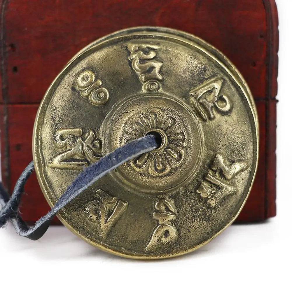 1 Pair Yoga Cymbals Brass Cymbal Bell Chimes Tibetan Buddhist Style Tingsha Meditation Yoga Accessory Instrument Cymbals Yoga - Sleep Galleria - Sleep Galleria