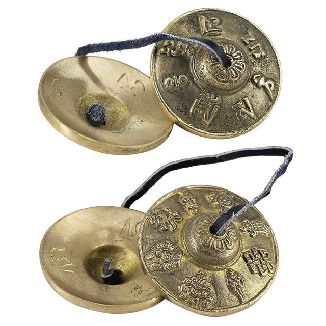 1 Pair Yoga Cymbals Brass Cymbal Bell Chimes Tibetan Buddhist Style Tingsha Meditation Yoga Accessory Instrument Cymbals Yoga - Sleep Galleria - Sleep Galleria