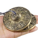 1 Pair Yoga Cymbals Brass Cymbal Bell Chimes Tibetan Buddhist Style Tingsha Meditation Yoga Accessory Instrument Cymbals Yoga - Sleep Galleria - Sleep Galleria