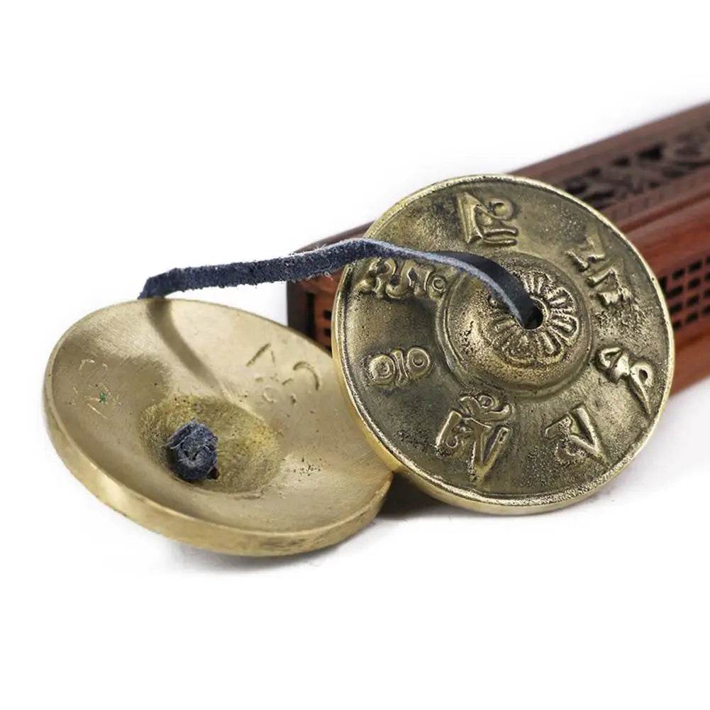 1 Pair Yoga Cymbals Brass Cymbal Bell Chimes Tibetan Buddhist Style Tingsha Meditation Yoga Accessory Instrument Cymbals Yoga - Sleep Galleria - Sleep Galleria
