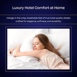 1000 Thread Count King Size Sheet Set - 100% Cotton Sheets with Deep Pockets, Softer Than Egyptian Cotton - White - Sleep Galleria - Sleep Galleria