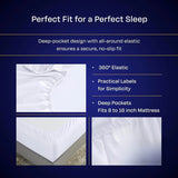 1000 Thread Count King Size Sheet Set - 100% Cotton Sheets with Deep Pockets, Softer Than Egyptian Cotton - White - Sleep Galleria - Sleep Galleria