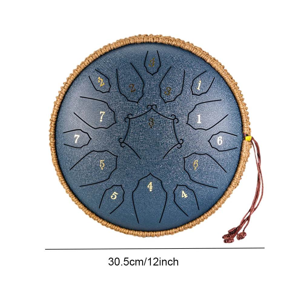 12 Inch D Tone Ethereal Drum Yoga Meditation Sound Healing 15 Notes Percussion Musical Instrument Child Beginner Hand Drum - Sleep Galleria - Sleep Galleria