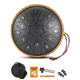 12 Inch D Tone Ethereal Drum Yoga Meditation Sound Healing 15 Notes Percussion Musical Instrument Child Beginner Hand Drum - Sleep Galleria - Sleep Galleria