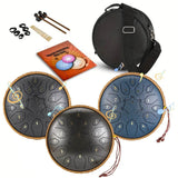 12 Inch D Tone Ethereal Drum Yoga Meditation Sound Healing 15 Notes Percussion Musical Instrument Child Beginner Hand Drum - Sleep Galleria - Sleep Galleria