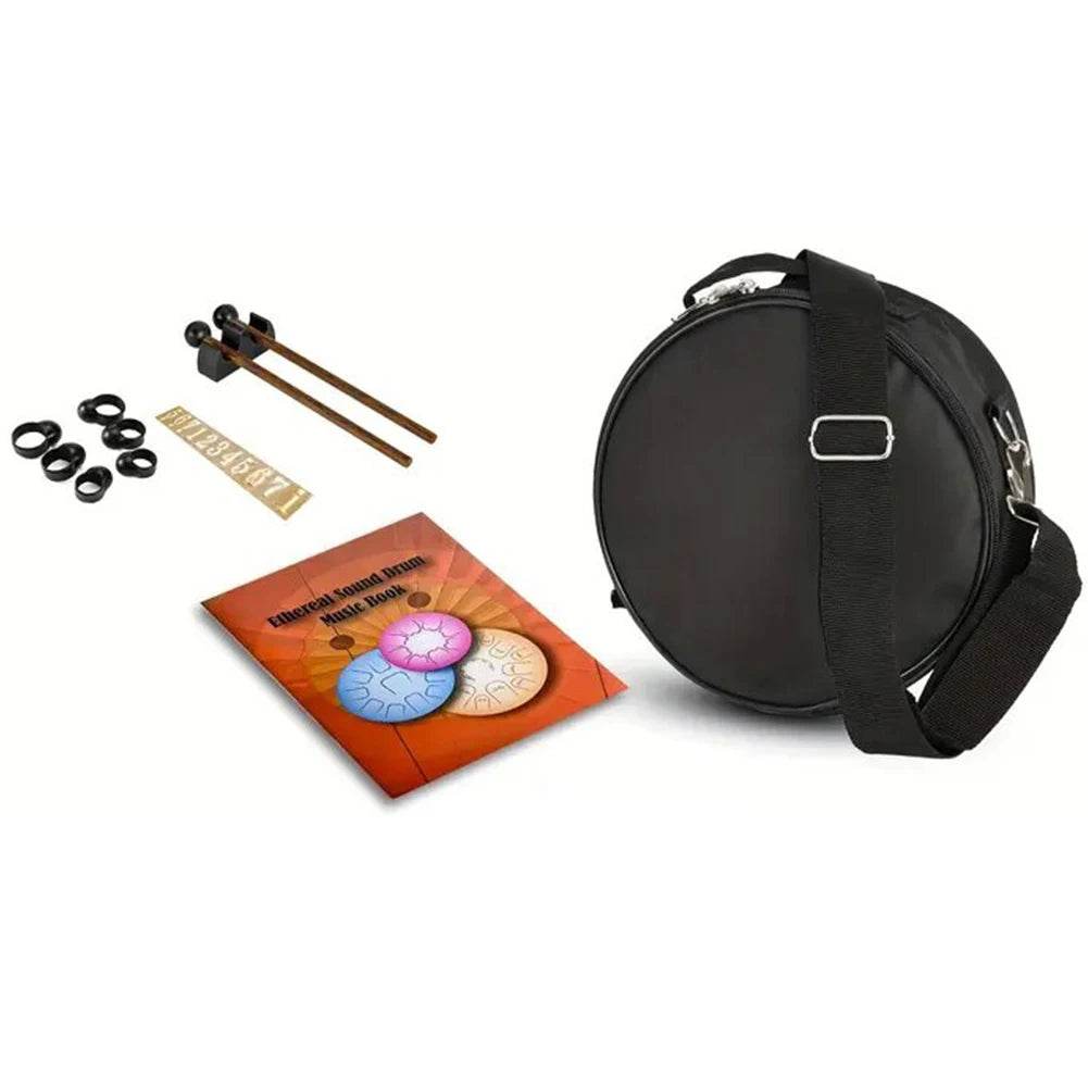 12 Inch D Tone Ethereal Drum Yoga Meditation Sound Healing 15 Notes Percussion Musical Instrument Child Beginner Hand Drum - Sleep Galleria - Sleep Galleria