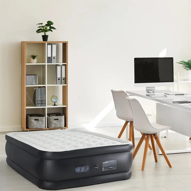 18" Queen Size Air Mattress Bed with Built - in Pump Blow Up Mattresses for Camping, Indoor Colchon, Guests Air Bed - Sleep Galleria - Sleep Galleria