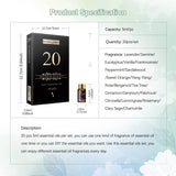 20pcs Kits Gift Box Essential Oil for Diffuser Pure Natural Plant Extract Frankincense Vanilla Lemon Mint Jasmine Tea Tree Oil - Sleep Galleria - Sleep Galleria