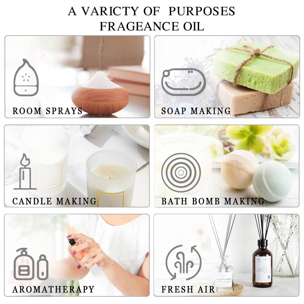 20pcs Kits Gift Box Essential Oil for Diffuser Pure Natural Plant Extract Frankincense Vanilla Lemon Mint Jasmine Tea Tree Oil - Sleep Galleria - Sleep Galleria