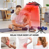 4 Head Red Light Therapy Lamp Infrared Light w/Timer Adjustable 660nm 850nm Near Infrared Light for Body Pain Relief Skin Care - Sleep Galleria - Sleep Galleria