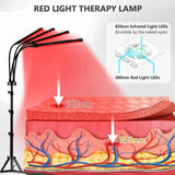 4 Head Red Light Therapy Lamp Infrared Light w/Timer Adjustable 660nm 850nm Near Infrared Light for Body Pain Relief Skin Care - Sleep Galleria - Sleep Galleria