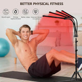 4 Head Red Light Therapy Lamp Infrared Light w/Timer Adjustable 660nm 850nm Near Infrared Light for Body Pain Relief Skin Care - Sleep Galleria - Sleep Galleria