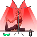 4 Head Red Light Therapy Lamp Infrared Light w/Timer Adjustable 660nm 850nm Near Infrared Light for Body Pain Relief Skin Care - Sleep Galleria - Sleep Galleria