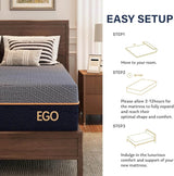 5/6/8/10/12 Inch Mattress, Copper Gel Cooling Memory Foam Mattress for Back Pain Relief,Therapeutic Double Matress Bed - Sleep Galleria
