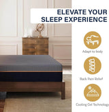 5/6/8/10/12 Inch Mattress, Copper Gel Cooling Memory Foam Mattress for Back Pain Relief,Therapeutic Double Matress Bed - Sleep Galleria