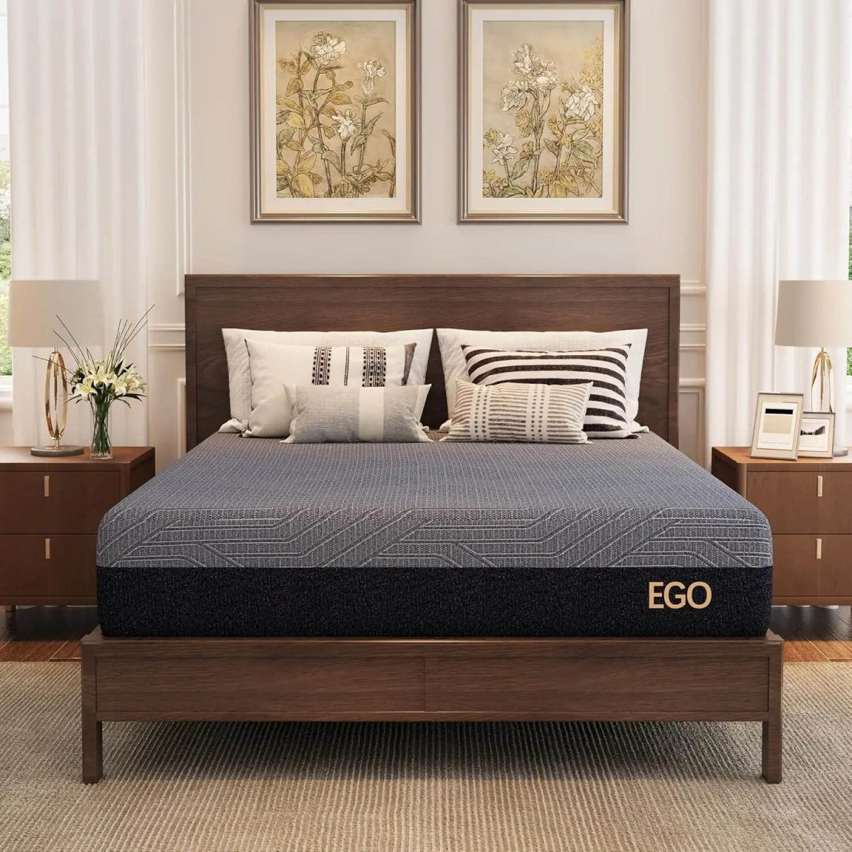 5/6/8/10/12 Inch Mattress, Copper Gel Cooling Memory Foam Mattress for Back Pain Relief,Therapeutic Double Matress Bed - Sleep Galleria