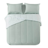 7 Piece Reversible Bed in a Bag Comforter Set with Sheets Soft Polyester Queen Bedding Set Machine Washable Storage Bag - Sleep Galleria - Sleep Galleria