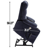 Blue Dual Motor Lift Recliner Chair - Sleep Galleria - Sleep Galleria