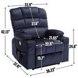 Blue Dual Motor Lift Recliner Chair - Sleep Galleria - Sleep Galleria
