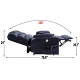 Blue Dual Motor Lift Recliner Chair - Sleep Galleria - Sleep Galleria