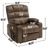 Brown Dual Motor Infinite Position Up to 350 LBS - Sleep Galleria - Sleep Galleria