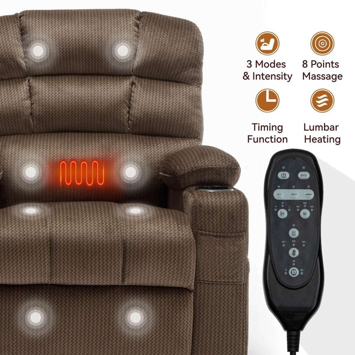 Brown Dual Motor Infinite Position Up to 350 LBS - Sleep Galleria - Sleep Galleria