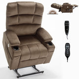 Brown Dual Motor Infinite Position Up to 350 LBS - Sleep Galleria - Sleep Galleria