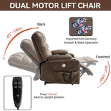 Brown Dual Motor Infinite Position Up to 350 LBS - Sleep Galleria - Sleep Galleria