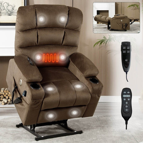 Brown Dual Motor Infinite Position Up to 350 LBS - Sleep Galleria - Sleep Galleria