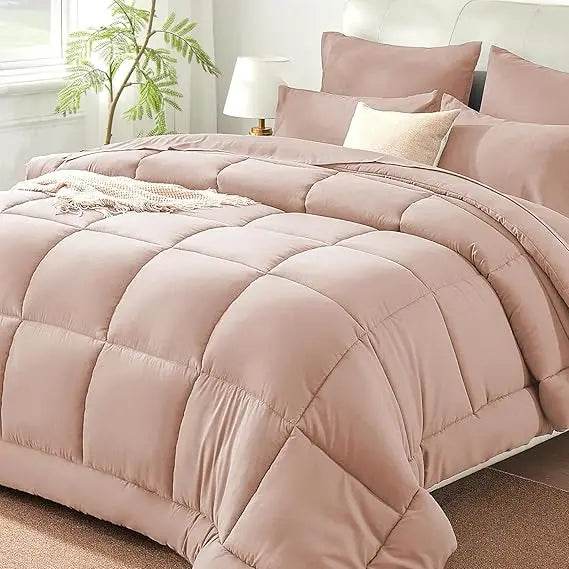 Burnt Orange Full Size Comforter Sets - 7 Pieces Bed in a Bag, Lightweight Goose Down Alternative Bedding Sets with All Season - Sleep Galleria - Sleep Galleria
