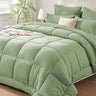Burnt Orange Full Size Comforter Sets - 7 Pieces Bed in a Bag, Lightweight Goose Down Alternative Bedding Sets with All Season - Sleep Galleria - Sleep Galleria