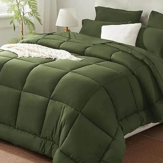 Burnt Orange Full Size Comforter Sets - 7 Pieces Bed in a Bag, Lightweight Goose Down Alternative Bedding Sets with All Season - Sleep Galleria - Sleep Galleria