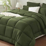 Burnt Orange Full Size Comforter Sets - 7 Pieces Bed in a Bag, Lightweight Goose Down Alternative Bedding Sets with All Season - Sleep Galleria - Sleep Galleria