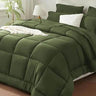 Burnt Orange Full Size Comforter Sets - 7 Pieces Bed in a Bag, Lightweight Goose Down Alternative Bedding Sets with All Season - Sleep Galleria - Sleep Galleria