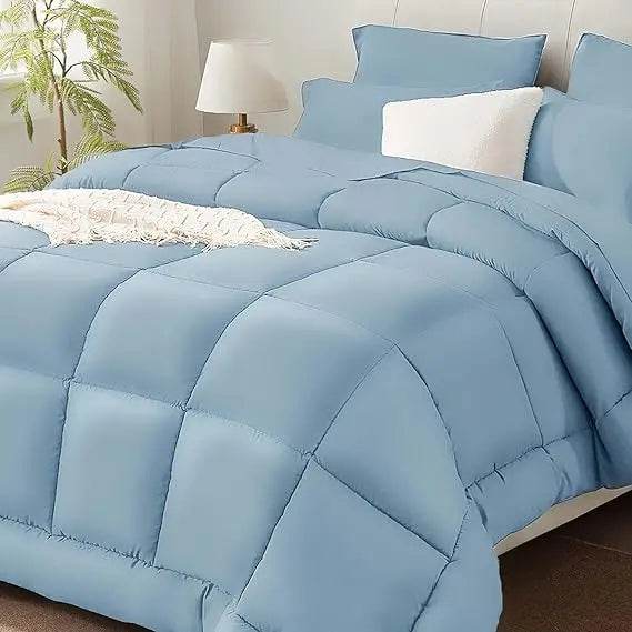 Burnt Orange Full Size Comforter Sets - 7 Pieces Bed in a Bag, Lightweight Goose Down Alternative Bedding Sets with All Season - Sleep Galleria - Sleep Galleria